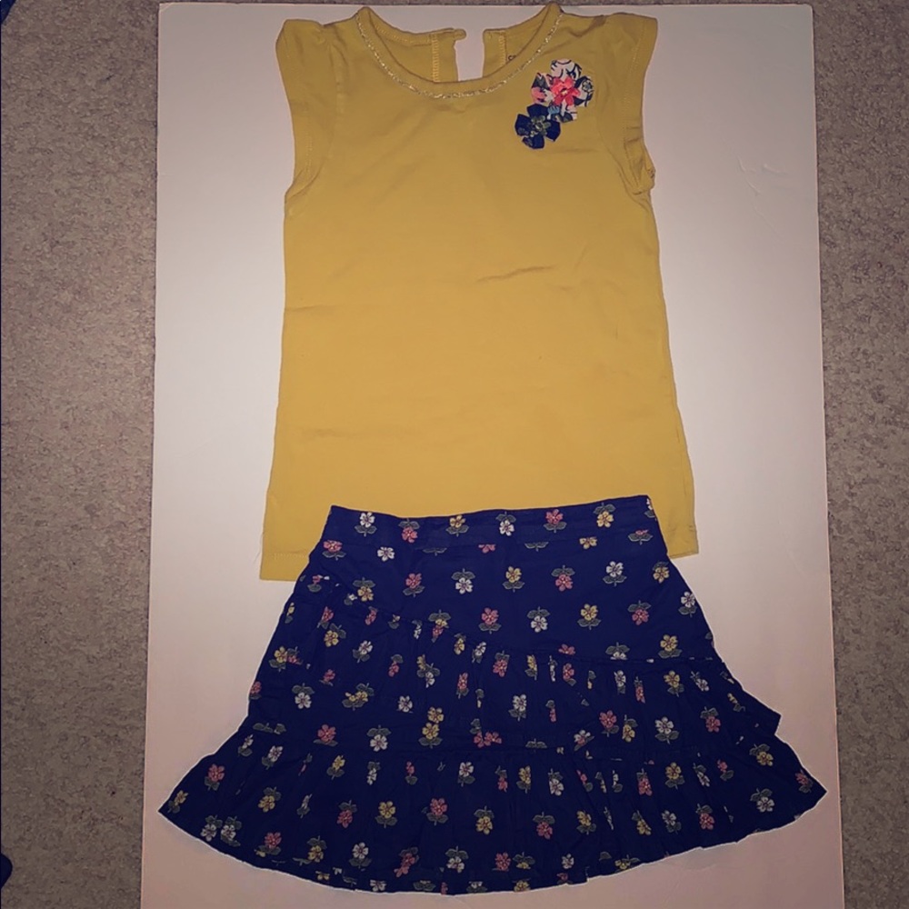 Carters Shirt & Skirt Set